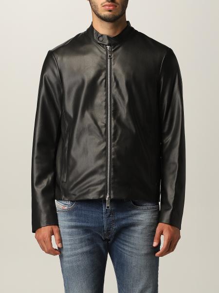 Armani Exchange men: Armani Exchange Biker Jacket in synthetic leather