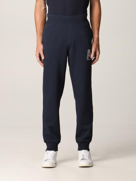 Armani Exchange men: Armani Exchange cotton jogging trousers with embroidered logo