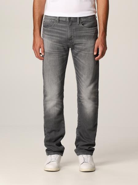 Armani Exchange men: Armani Exchange jeans in washed denim with logo