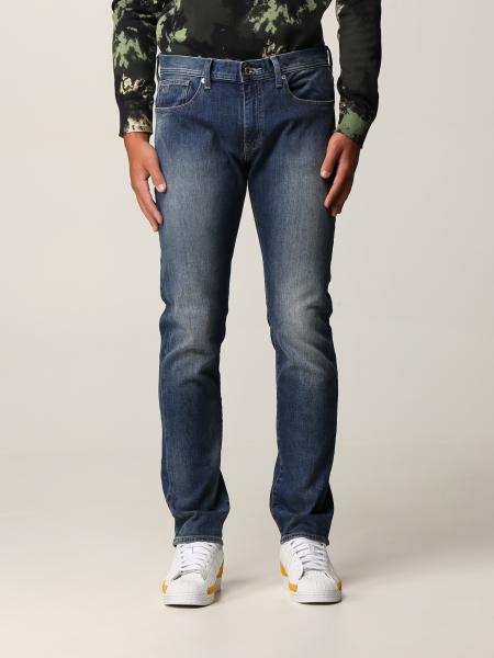 Armani Exchange jeans in washed denim with logo