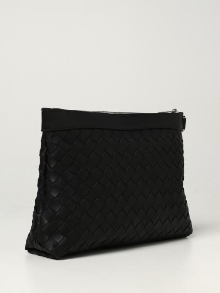 BOTTEGA VENETA: clutch bag in woven leather 1.5 - Black 