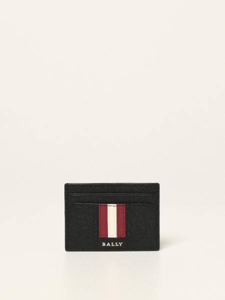Thar.Lt Bally card holder in leather with striped band