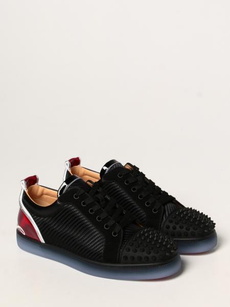 CHRISTIAN LOUBOUTIN: Fun Viera sneakers in fabric - Black | Christian ...