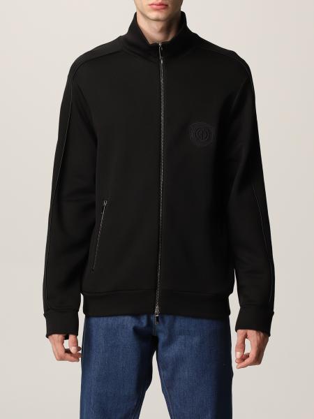 Giorgio Armani sweatshirt with zip in modal blend