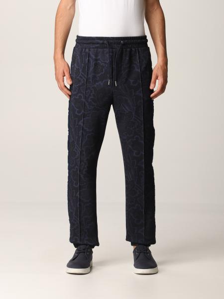 Etro men: Etro jogging pants in cotton with paisley pattern