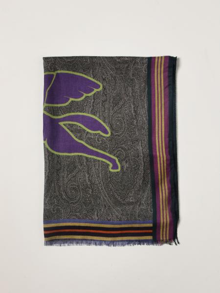 Etro cashmere and modal scarf with Pegaso