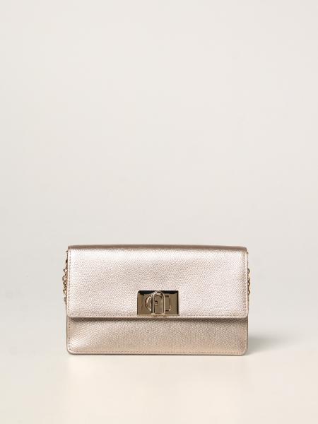 1927 Furla Bandolier Bag in grained laminated leather
