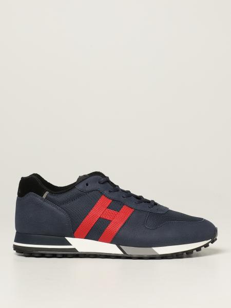 Hogan men: H383 running Hogan trainers in mesh and leather
