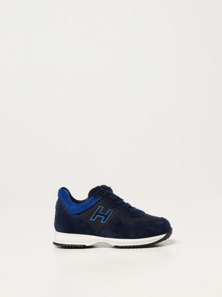 Sneakers Interactive H Flock Hogan Baby in rete e camoscio