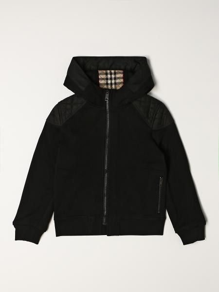 Burberry kids: Burberry cotton sweatshirt with quilted inserts