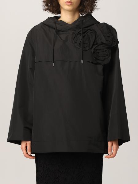 Valentino anorak in micro faille with flowers