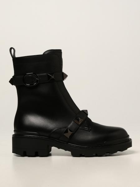 Combat Boot Roman Studs Valentino Garavani in pelle con borchie