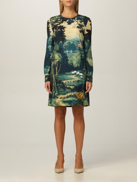 Moschino Boutique short dress in printed crepe