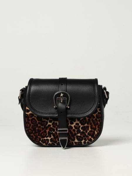 Golden Goose women: Rodeo Golden Goose bag in leather and animalier pony