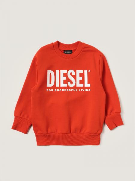 Diesel男童装: Diesel Logo 棉质圆领卫衣