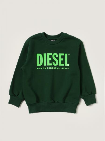 Diesel男童装: Diesel Logo 棉质圆领卫衣