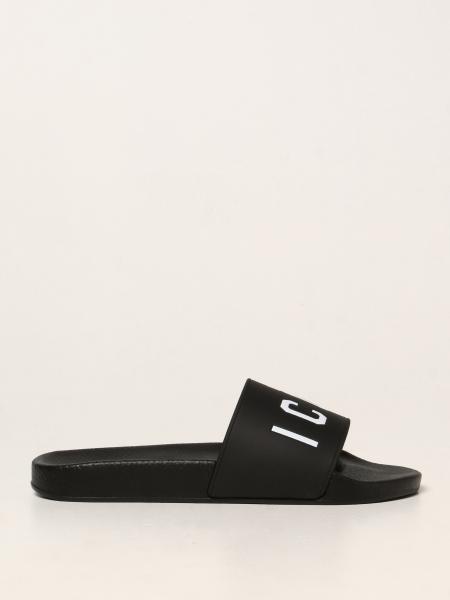 Dsquared2 men's shoes: Dsquared2 slipper sandal in rubber with logo