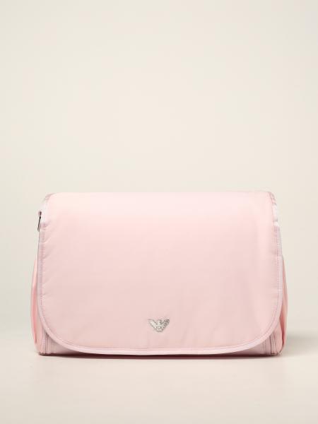 Emporio Armani nylon diaper bag with logo