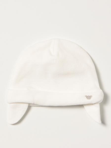 Emporio Armani newborn bobble hat in cotton with headphones