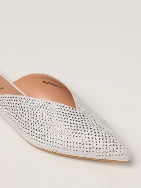 flat mules with rhinestones