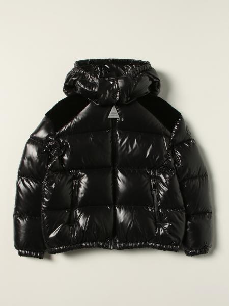 Shiny Moncler Chouelle down jacket with big logo