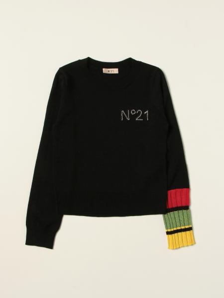 N° 21: N ° 21 wool sweater with logo