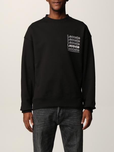 LACOSTE L!VE: sweatshirt for man - Black | Lacoste L!Ve sweatshirt ...