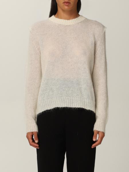 TWINSET: Twin-set sweater in mohair blend - Yellow Cream | Twinset ...