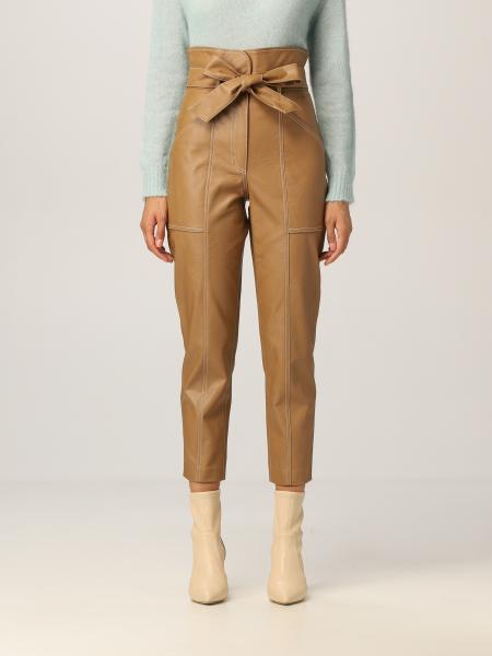 grafiek Begrip Overgave TWINSET: Twin-set pants in coated fabric - Camel | Twinset pants 212TP2021  online on GIGLIO.COM