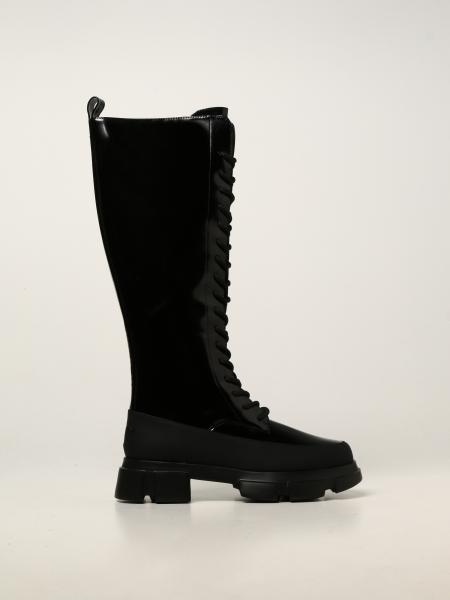 Twin-set boots in brushed synthetic leather