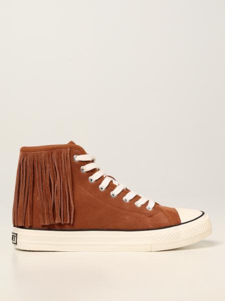 Twin-set trainers in suede with fringes