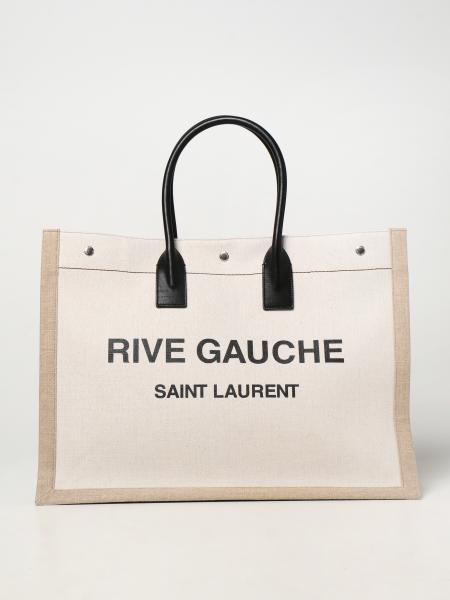 Saint Laurent: Borsa Tote Rive Gauche Saint Laurent in canvas