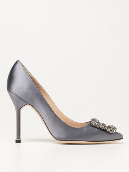 MANOLO BLAHNIK: Hangisi pumps in satin 