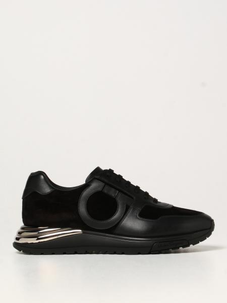 Brooklyn Salvatore Ferragamo trainers in leather and suede
