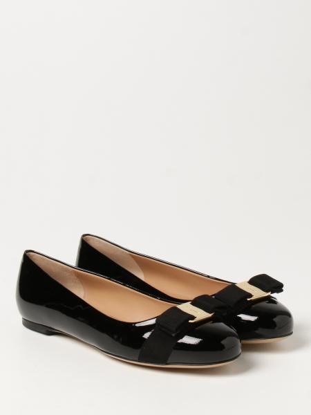 salvatore ferragamo women's varina patent ballet flat