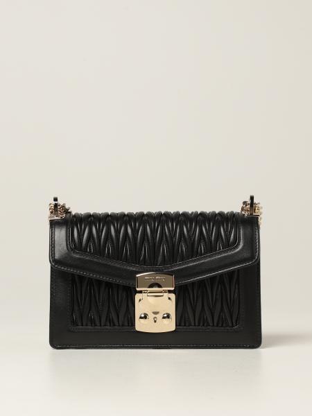 MIU MIU: Confidential bag in quilted nappa leather - White