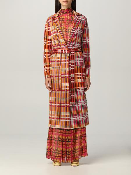M Missoni wrap coat in wool and cotton blend