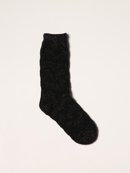 M MISSONI: zigzag lurex socks - Black | M Missoni socks CZ00CM M0288 ...