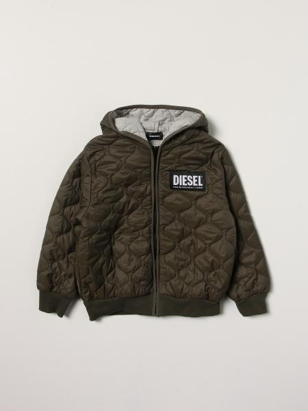 Diesel zip jacket in quilted nylon