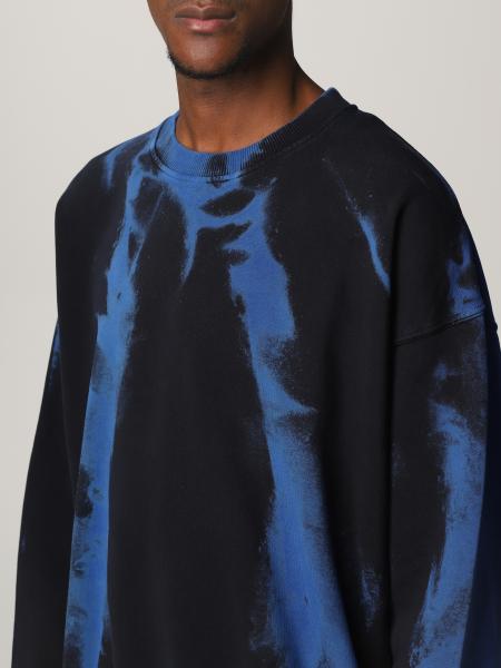DIESEL: Felpa in cotone tie dye - Blue | Felpa Diesel A03277 0TCAN  GIGLIO.COM