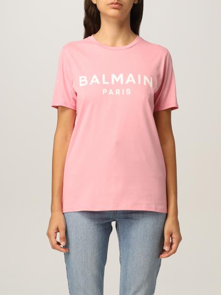 Balmain donna: T-shirt Balmain in cotone con logo