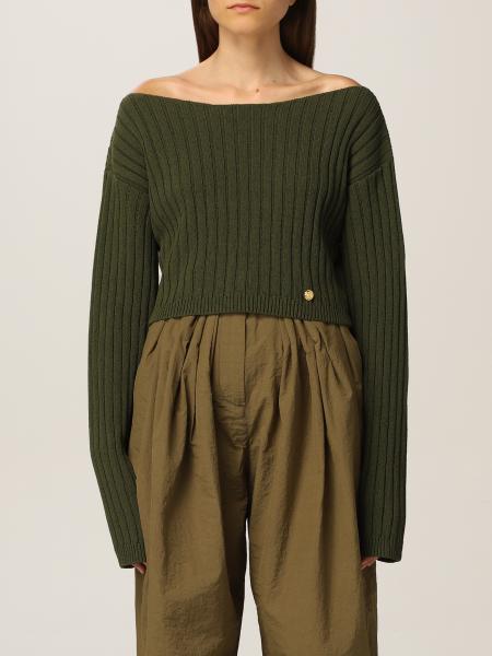 Balmain cropped sweater in virgin wool