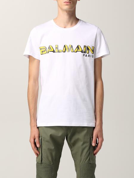 Balmain men: Balmain cotton t-shirt with logo
