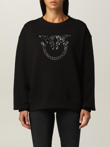 Pinko cotton sweatshirt with Love Bird logo