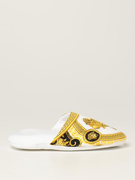 Pantofola Versace Home in cotone con stampa La Coupe des Dieux