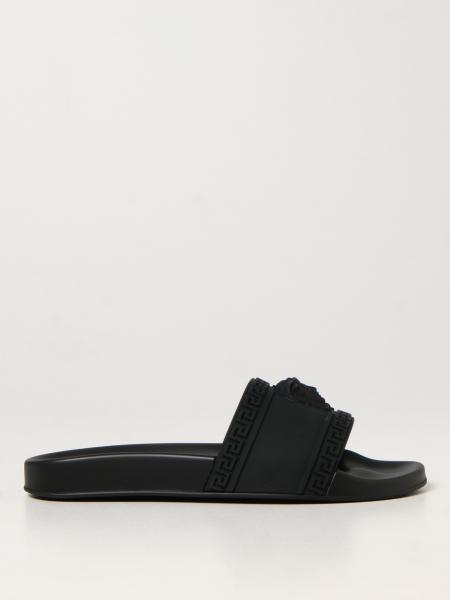 Versace men: Versace palace sandal in rubber with medusa head