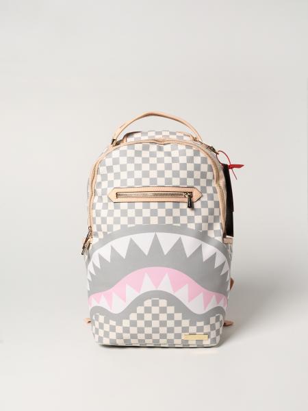 Sprayground shark mouth print backpack - White