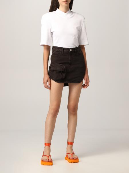 THE ATTICO: Gonna di jeans mini - Tabacco | Gonna The Attico 213WCS73 D022  GIGLIO.COM