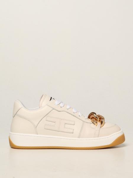Elisabetta Franchi chain trainers in leather