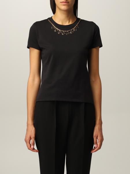 T-shirt Elisabetta Franchi in cotone con dettaglio metallico